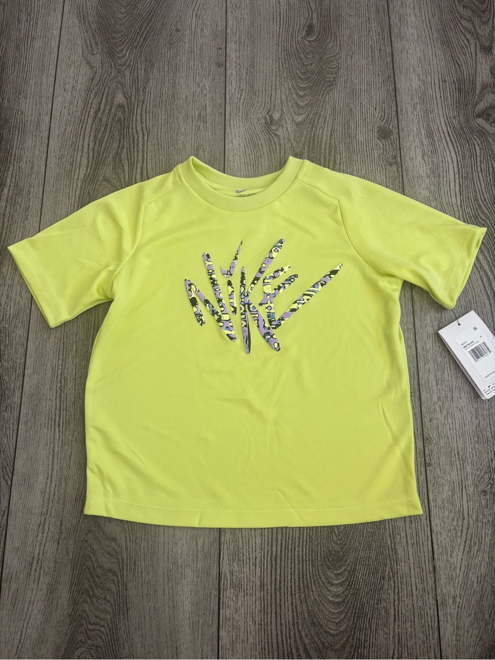Nike Kids Neon Yellow Short-Sleeve Graphic Tee